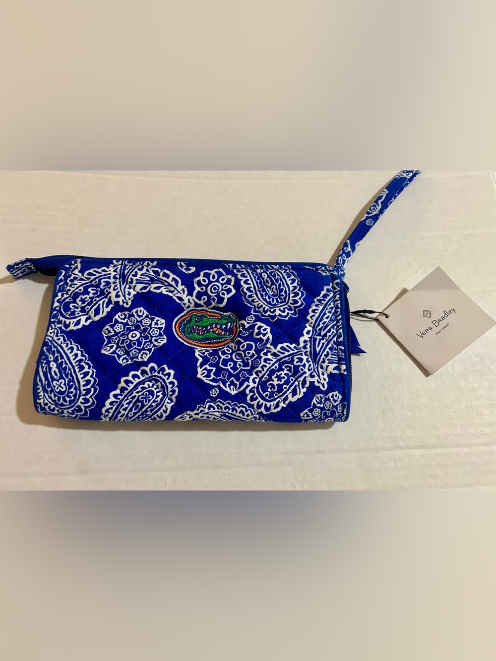 Vera Bradley Collegiate University of Florida UF Gators Wallet Wristlet blue
